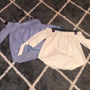 2 Off the Shoulder Blouses.